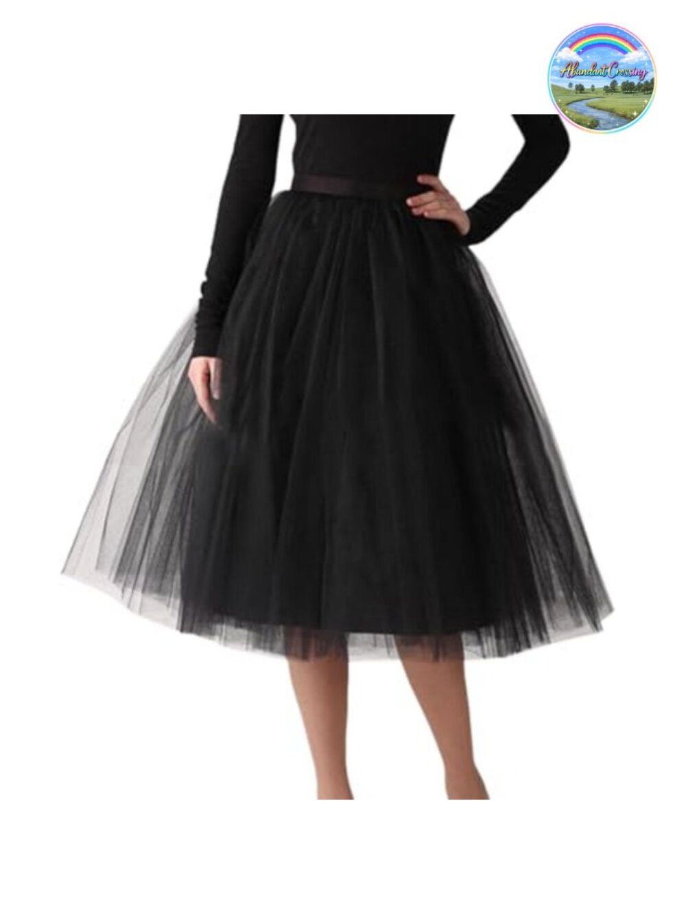 Women A-Line Tulle Skirt Knee Length Layered Tutu Party